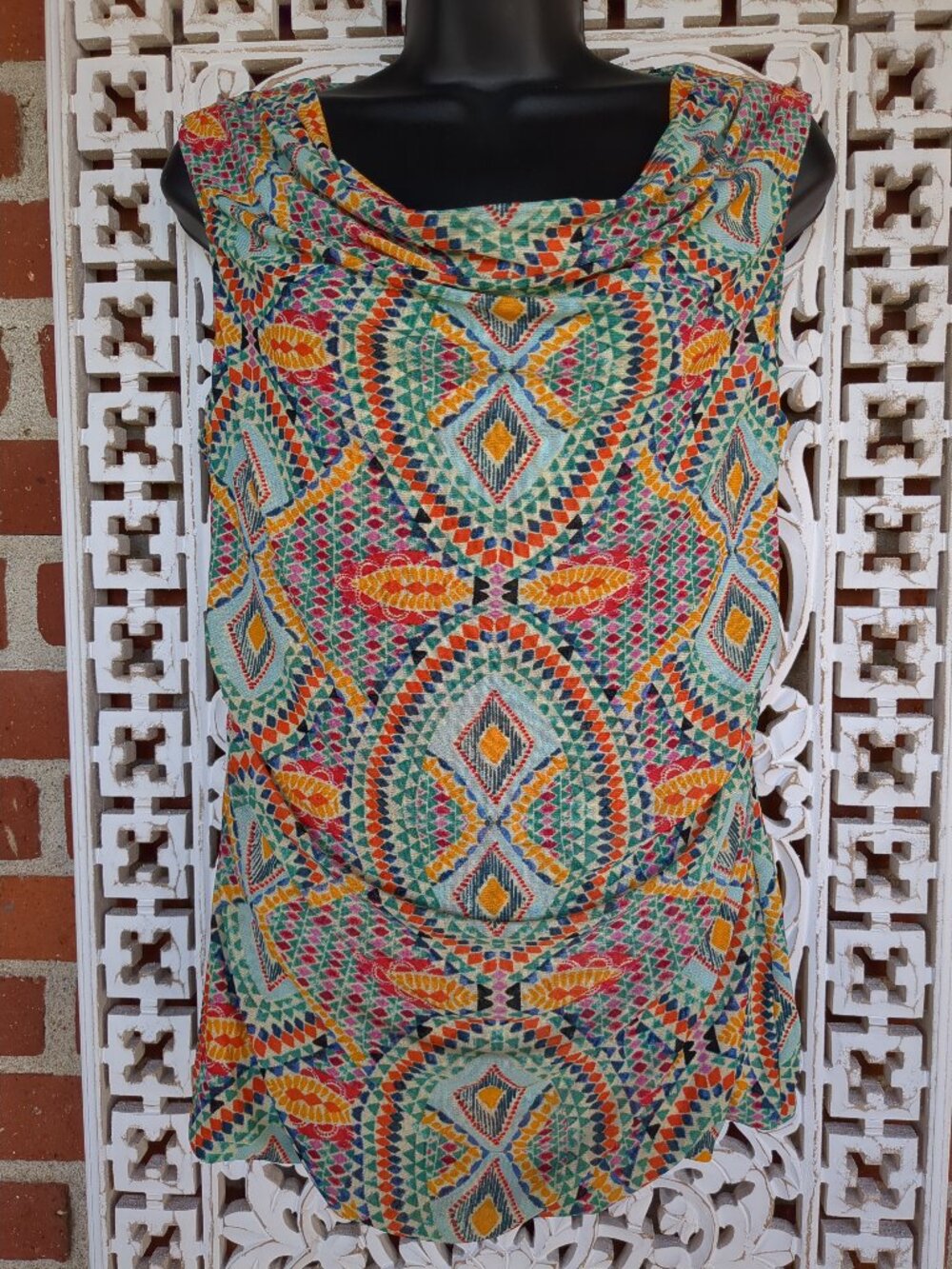 Sleeveless Multi Color Top